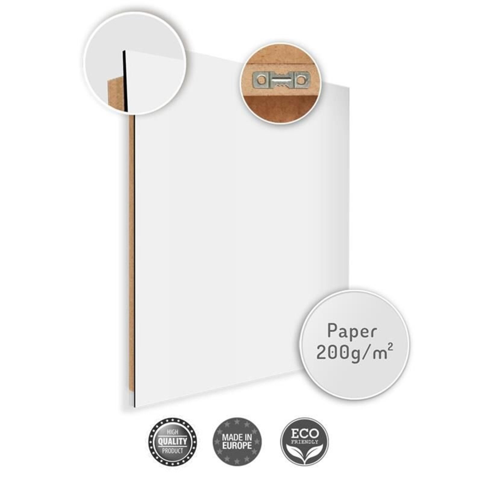 Tableau bois peinture promenade d'automne - 60 x 80 cm - 5