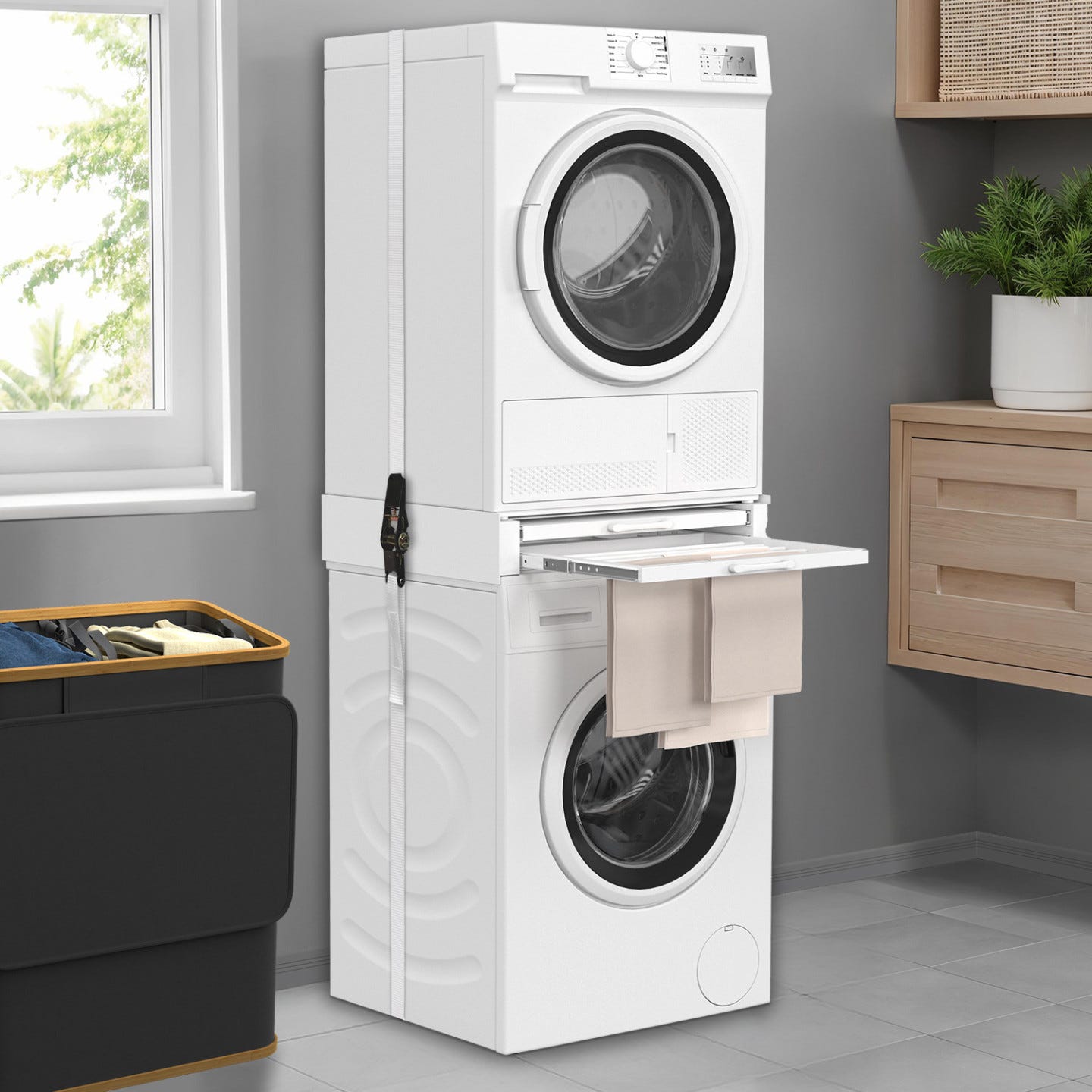 Kit De Superposition Universel Lave Linge Et S che Linge Avec Tablette kit-de-superposition-universel-lave-linge-et-s-che-linge-avec-tablette
