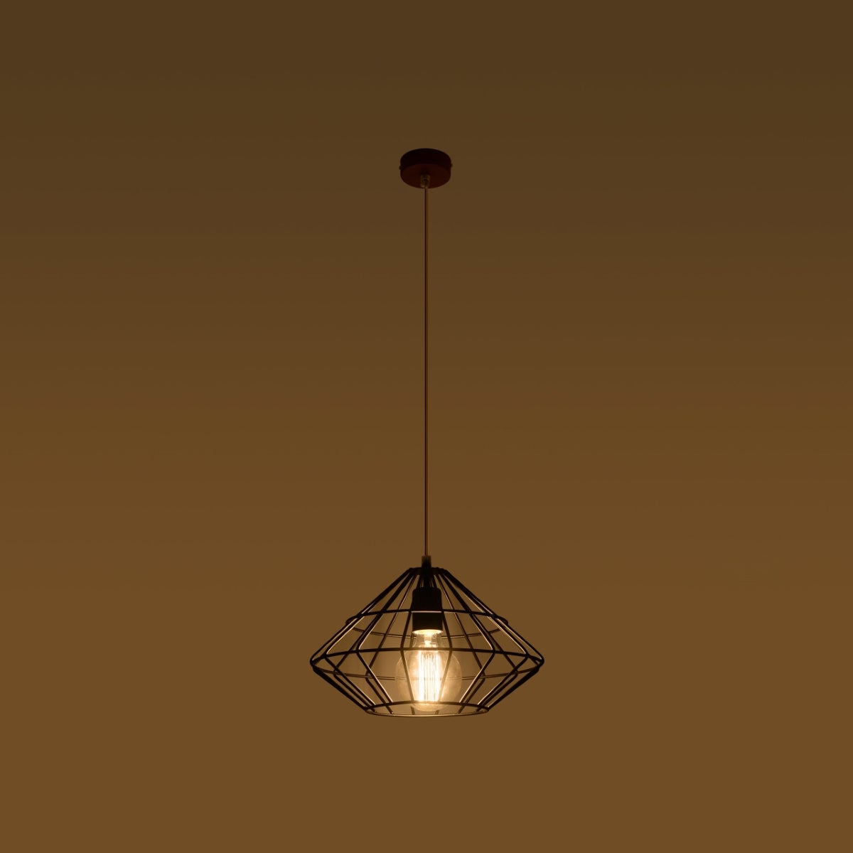 Lampa wisząca NEOTERU czarna LED 3000K - 32x32x120cm Sollux