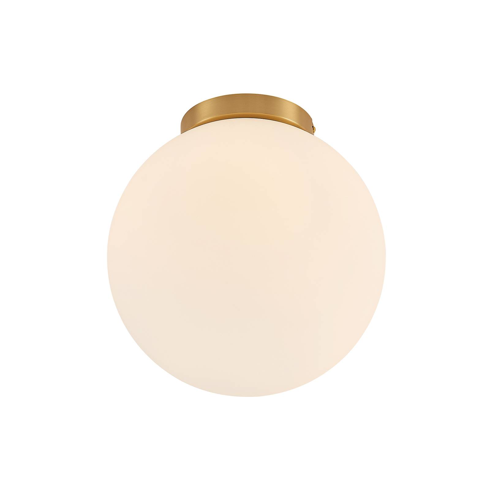 Lindby  Meriala Plafón Latón, Cristal Ø 30Cm, Lámpara De Techo, Lámpara Blanco/Oscuras , Leroy Merlin