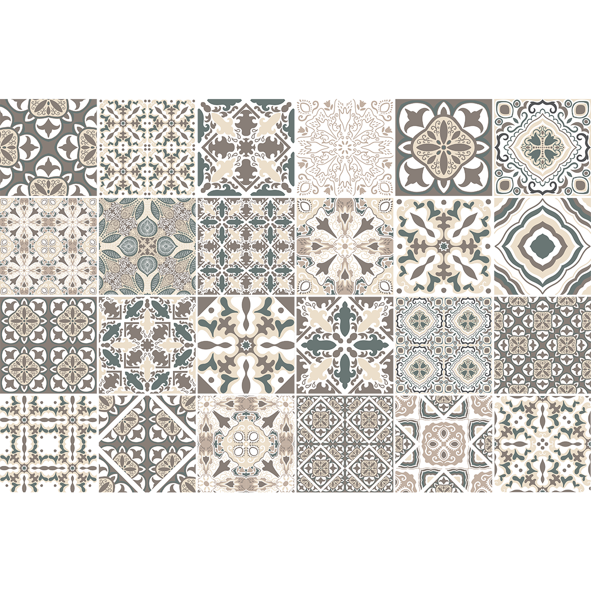 24 adesivi piastrelle di cemento azulejos amador - Sticker adesivo - adesivi murali - 24stickers15x15cm - 2