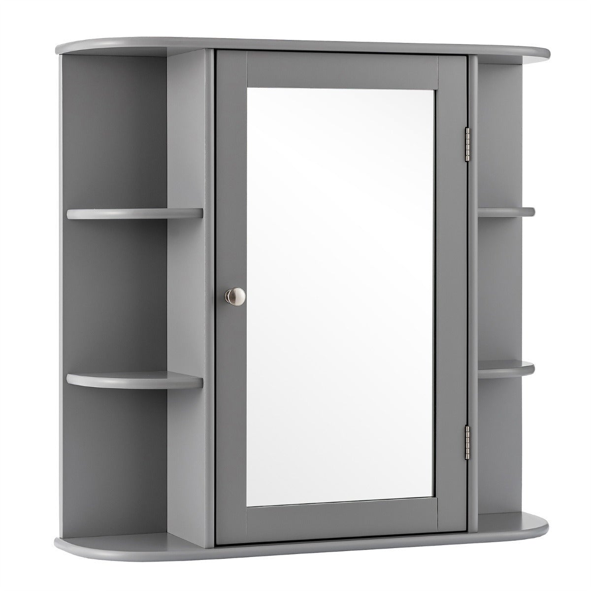 Essenza Armario Del Baño Con Espejo Montado A La Pared De Madera Gabinete Almacenamiento Para Cuarto Salón Cocina 65 X 17 X 64 Cm Gris/Marrón/Blanco , Leroy Merlin