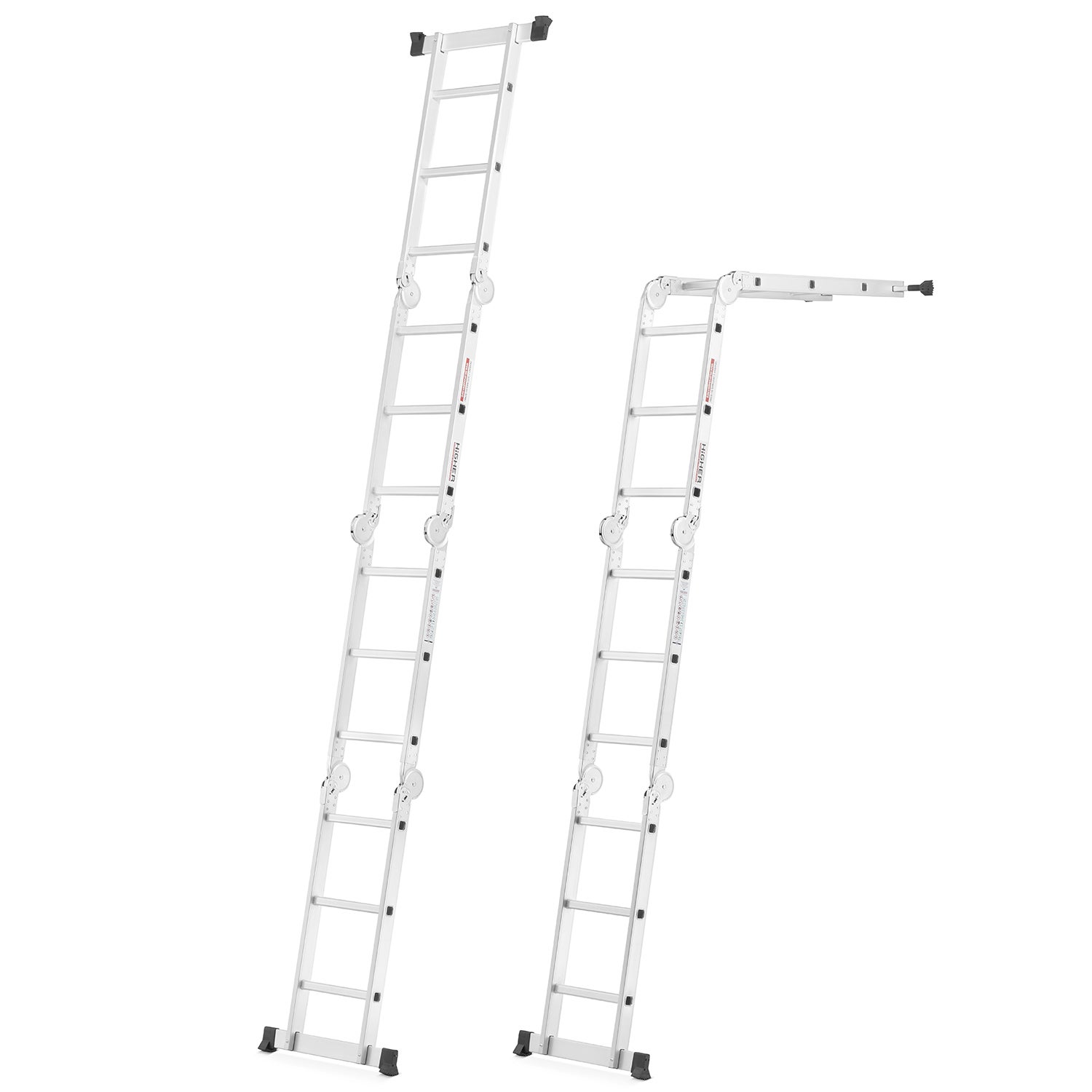 DRABINA aluminiowa przegubowa 4x3 Eco HIGHER + podest - 5