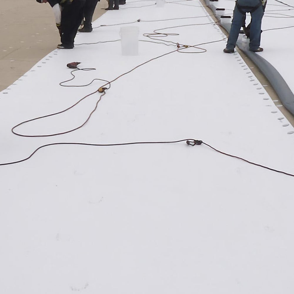 Membrane PVC pour l'étanchéité toitures, 1,2 mm AU METRE large, 1,63 m – Terrasses praticables, inversées… Renforcement en fibre de verre - 5