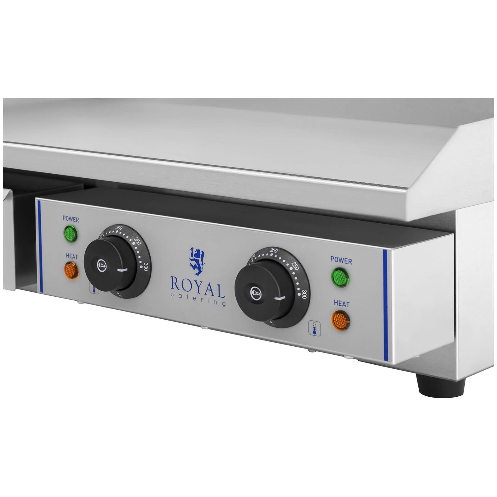 Plancha Gaz Professionnelle Inox 75 Cm - 2 Zones Cuisson 74.5x40 Cm - 2x3100W - Gaz Naturel/Butane - 8