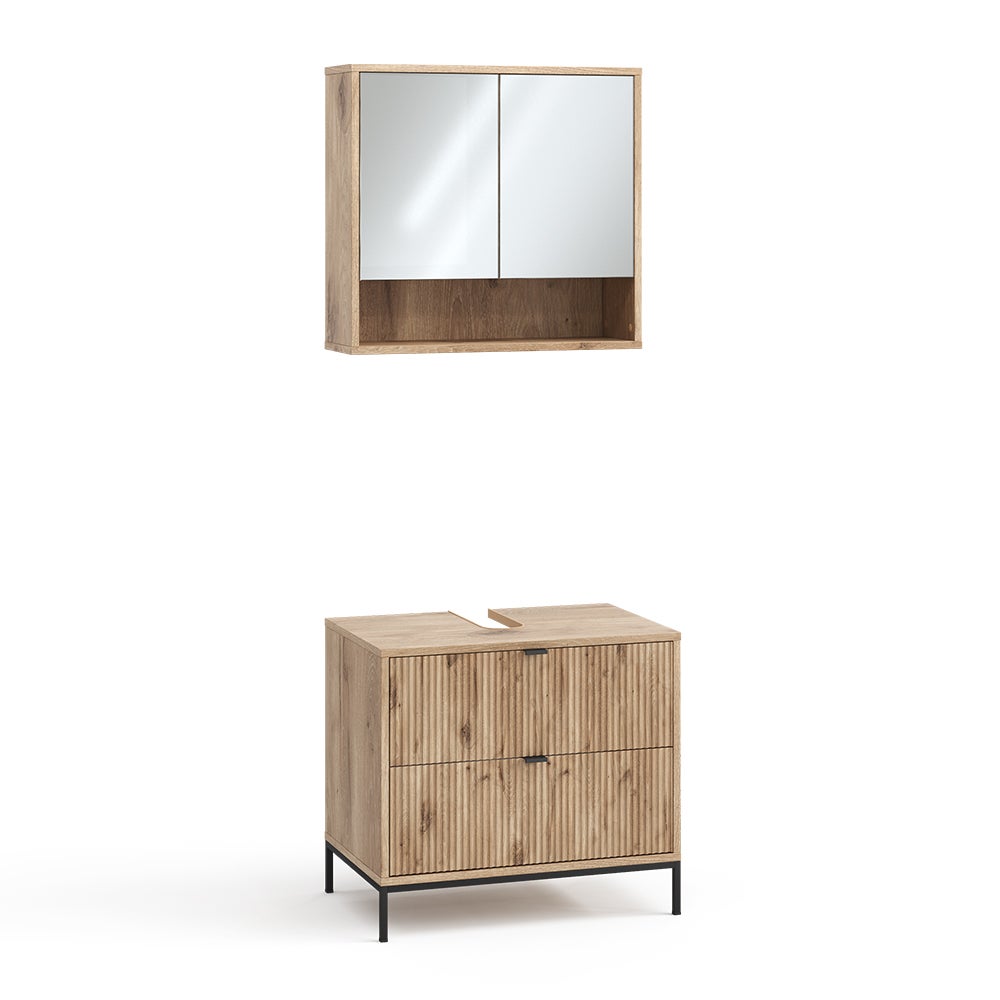 Vicco Zestaw mebli łazienkowych Eliza, Viking Oak, 2 części