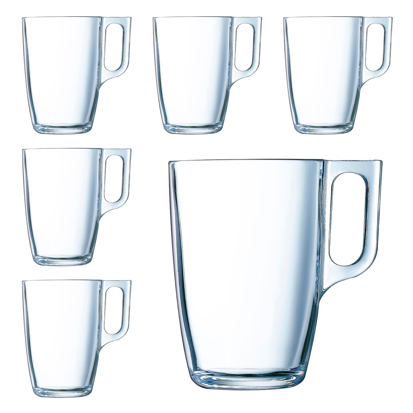 Luminarc Transparente Nuevo Caja 6 Mugs Vidrio 32Cl Brillo Fabricado En Francia Reciclable - Imagen 3
