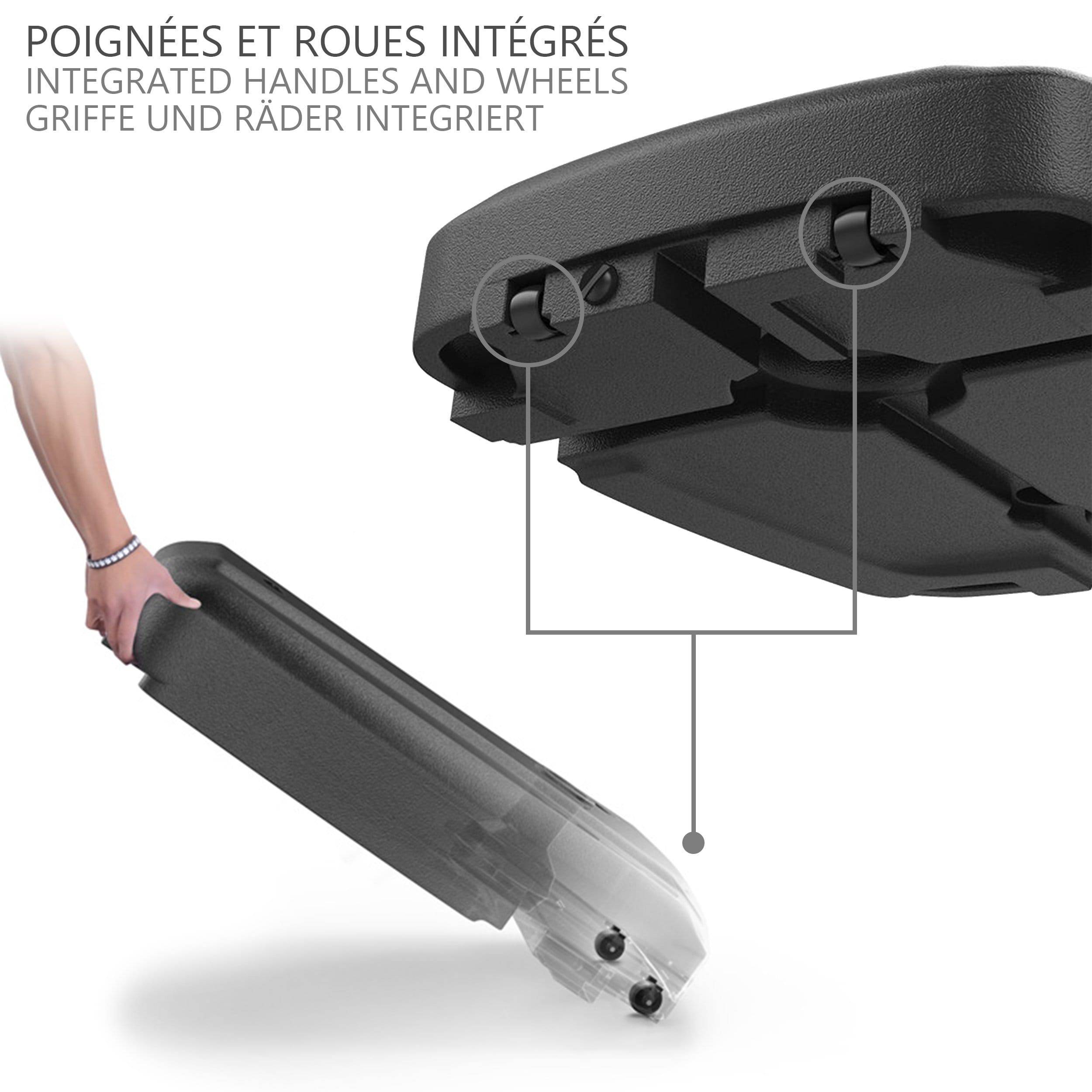 Dalle de lestage pour pied de parasol déporté - HDPE - 100kg sable ou 60L eau - base pour pied en croix - VOUNOT® - 5