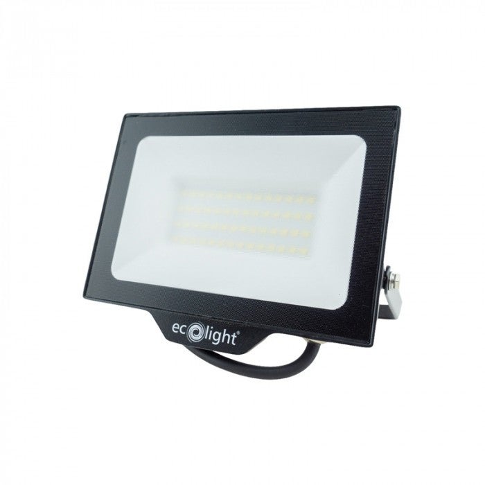 Naświetlacz LED czarny LED 50W 6500K 4500lm IP65 wym: 14,5 x 17,8 x 2,9 cm aluminium Ecolight