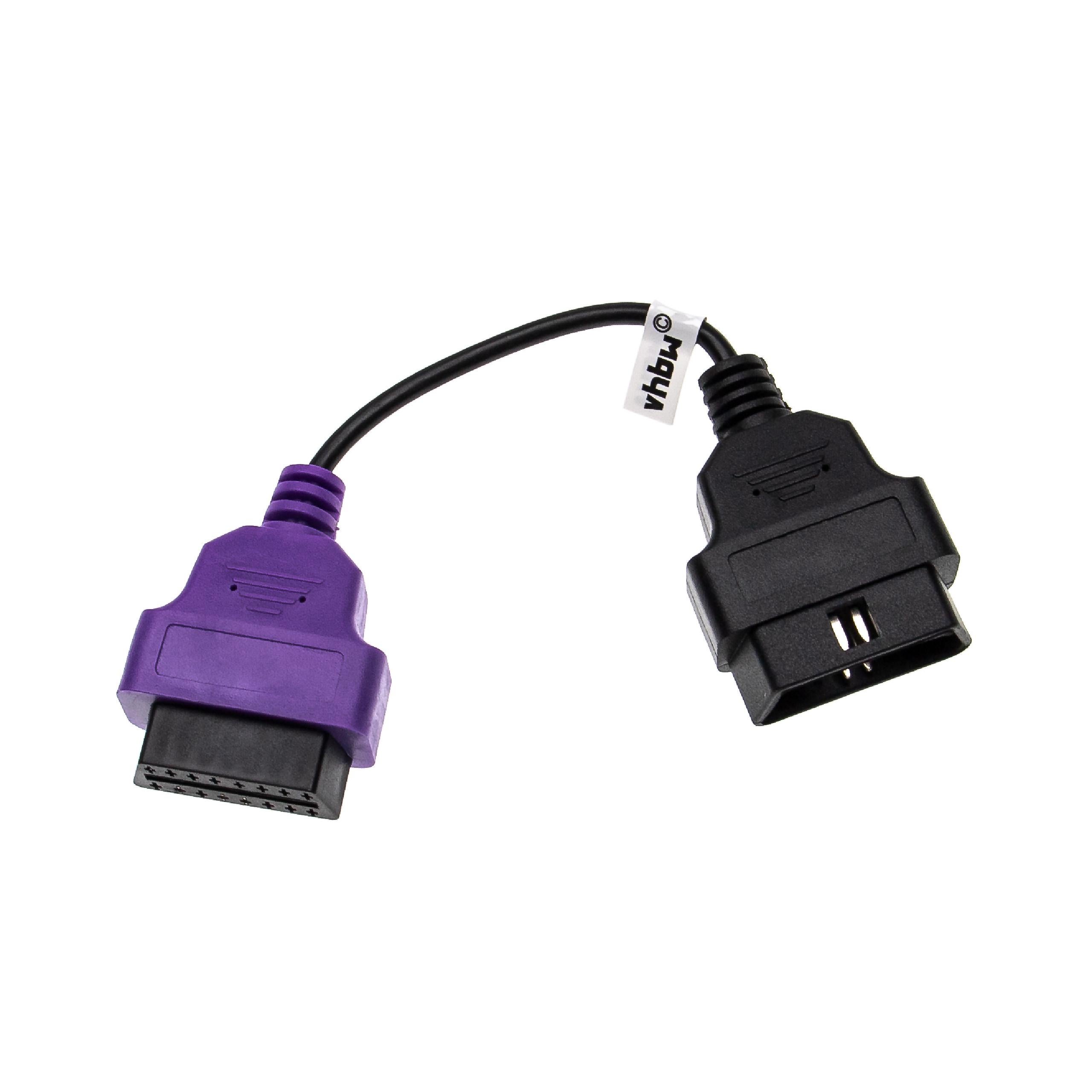 Set Di 4 Adattatori Multi ECU OBD2 Per Cavo Di Scansione Multiecu - Codificati Per Colore (Verde, Rosso, Giallo, Viola) Compatibili Con FIAT, Alfa Romeo, Lancia, Jeep, Dodge, Chrysler - 3