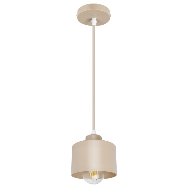 Lampa wisząca sufitowa LED E27 Elza żyrandol oprawa 1m zwis beżowa kaszmir MasterLED