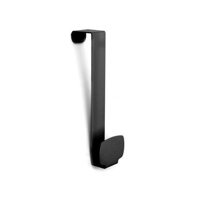 Affichette de porte | Style décoratif | Fabriqué en acier | Finition noire mate | Grande capacité de charge | Mesures 70*76*240mm | Système de
