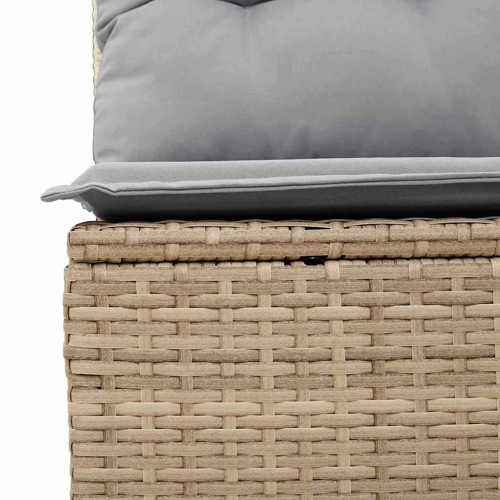 Conjunto de sofás de jardín 5 pcs Gris Claro Poliratán vidaXL - 7