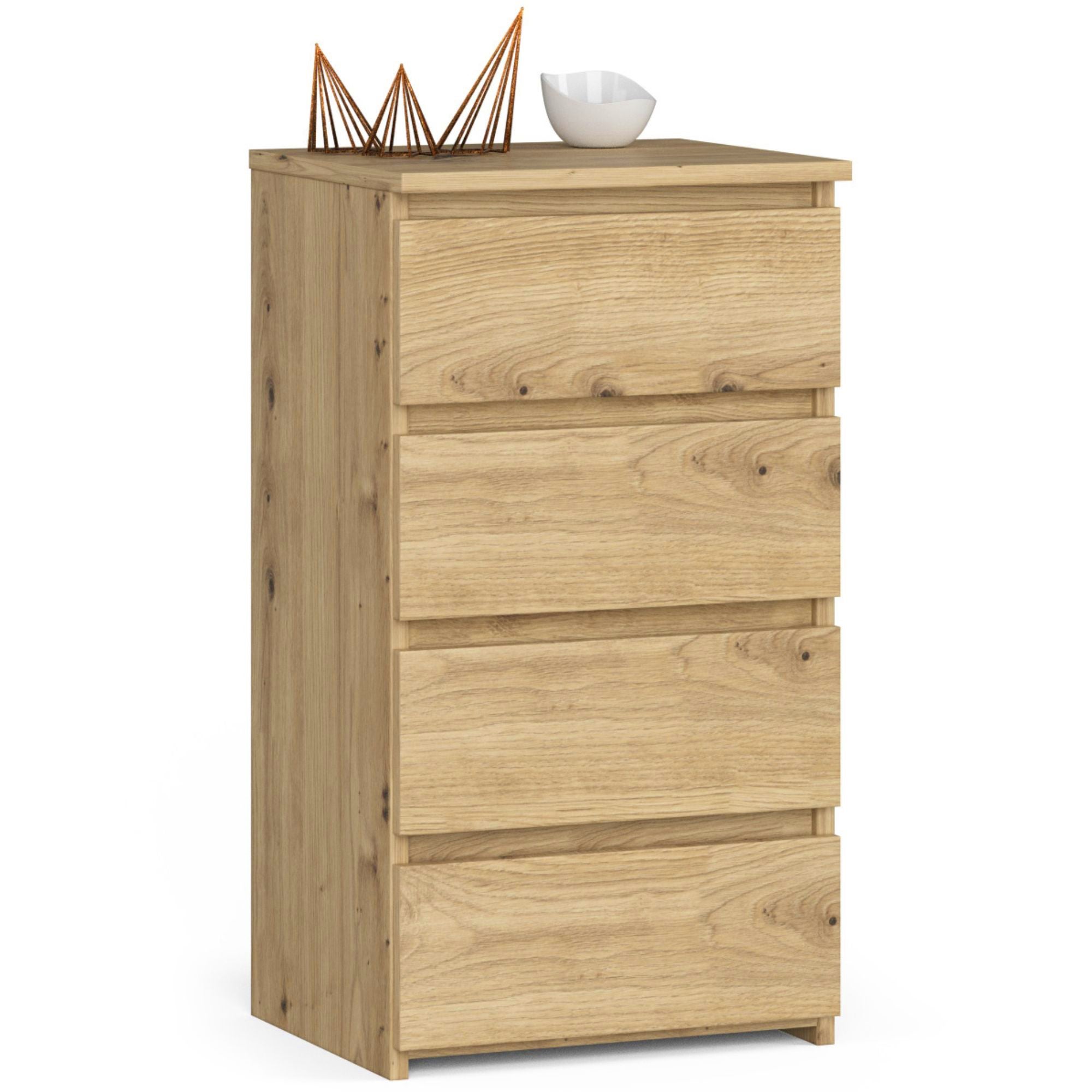 Komoda AKORD CL4 Dąb Artisan 40 cm 4 szuflady kolor Dąb Artisan mat 40x35x74 cm