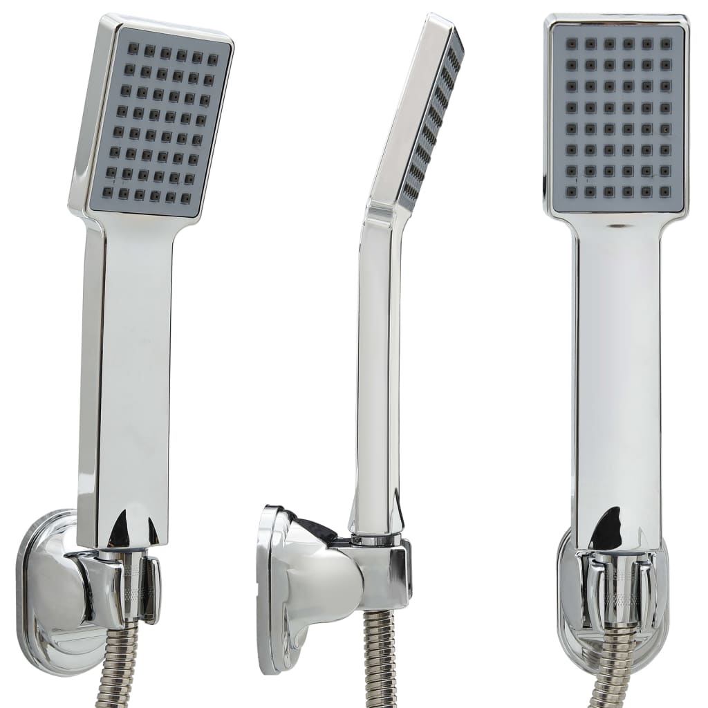 FERCOSEN - Support De Pommeau De Douche Rotatif 360° Avec Ventouse | Capacité 10 Kg | Installation Sans Perçage | Crochet Intégré | Pour Surfaces Lisses