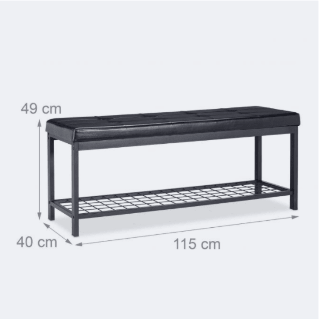 Banc de rangement minimaliste pour chaussures avec siège design