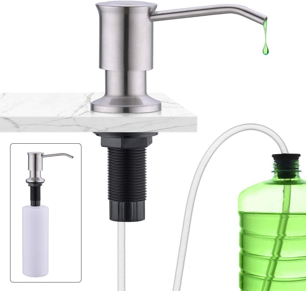 Distributore Di Sapone Per Lavello Da Cucina, 350 Ml, Acciaio Inox, Ricaricabile, Con Pompa Girevole A 360 Nero 98214237 Distributore Di Sapone Per Lavello Da Cucina, 350 Ml, Acciaio Inox, Ricaricabile, Con Pompa Girevole A 360 Nero 98214237