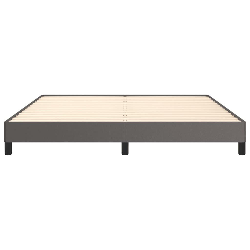 Cadre de lit sans matelas, gris, 160 x 200 cm, similicuir - 5