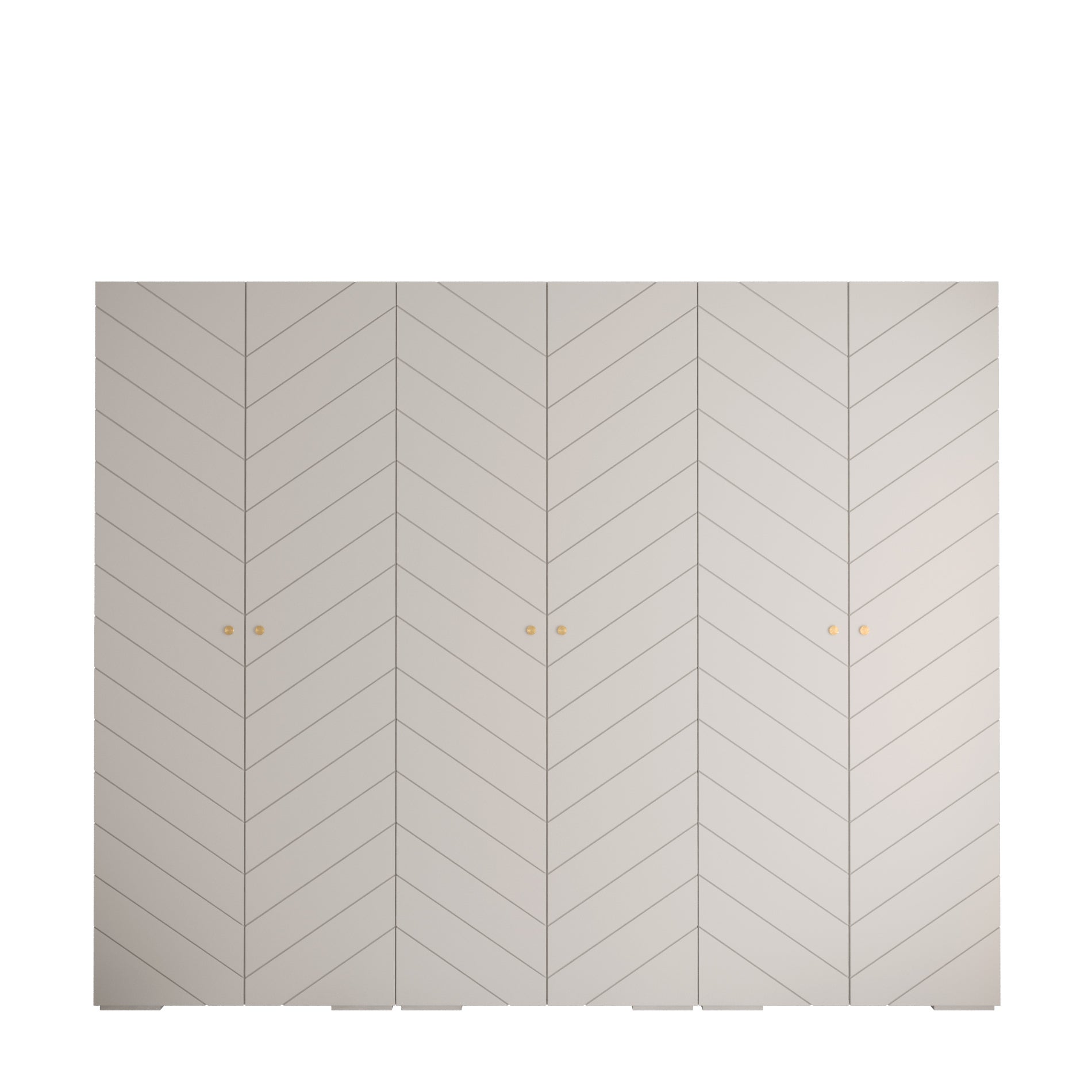 Szafa uchylna otwierana wysoka MANHATTAN RYFEL 4 300 x 40 x 236,7 cm biały + u. złoty Abiks Meble