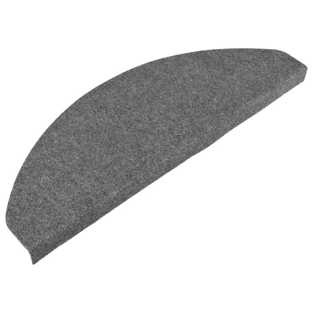 vidaXL Tapis d'escalier auto-adhésifs 10 pcs gris 65x22,5x3,5 cm - 3