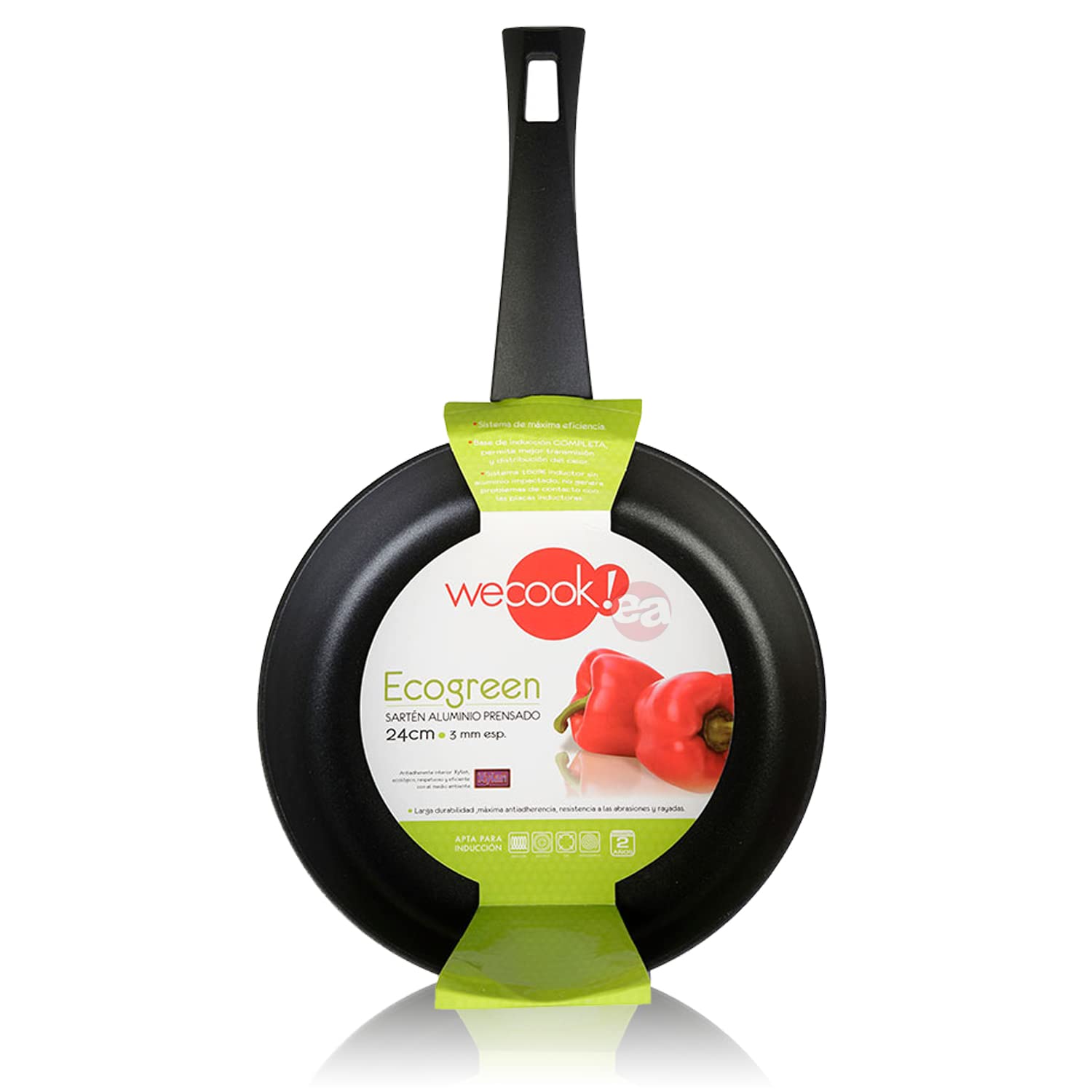 Pentolino Wecook Ecogreen 16cm – Antiaderente XYLAN Plus Senza PFOA, Adatto A Induzione E Tutte Le Cucine