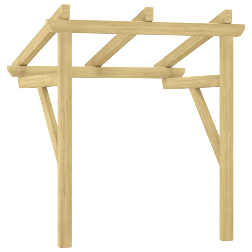 Toldo de porta 100x100x80 cm pinho maciço impregnado vidaXL - 5