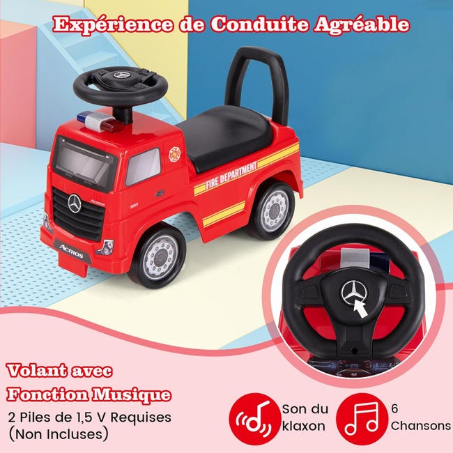 LVHCMFOHM Porteur Enfants Voiture - Avec Poignées Parentales+Volant Sonore - Trotteur Design Antidérapant - 22x48x34cm - Gris - Jeux - Jouets LVHCMFOHM Porteur Enfants Voiture - Avec Poignées Parentales+Volant Sonore - Trotteur Design Antidérapant - 22x48x34cm - Gris - Jeux - Jouets