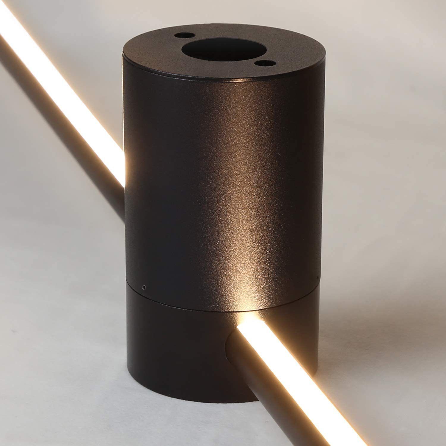 ZMH Nowoczesna czarna lampa ścienna LED do wnętrz, obrotowa, 100 cm, do klatki schodowej - 5