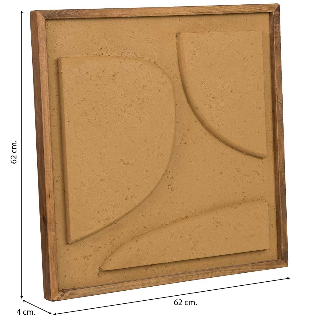 Tableau artisanal en bois recyclé en relief 62 x 4 x 62h cm | Leroy Merlin