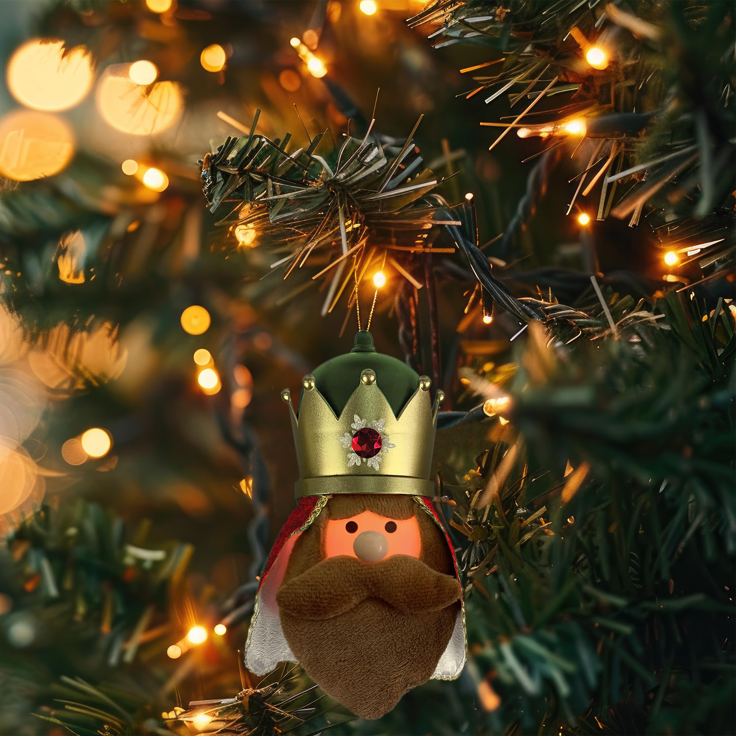 Pack 3 Colgantes Reyes Magos, Poliéster y PP, 10x7x15 cm, Multicolor - 6