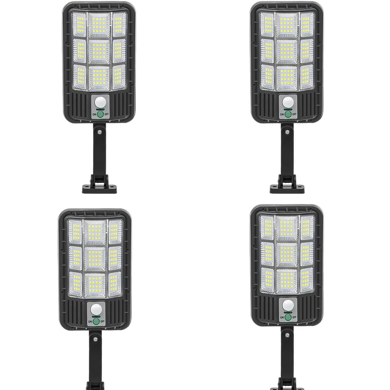 Zewnętrzne lampy solarne – 108 diod LED w zewnętrznych lampach solarnych, wodoodporny reflektor solarny IP65, 3 tryby (4 sztuki)