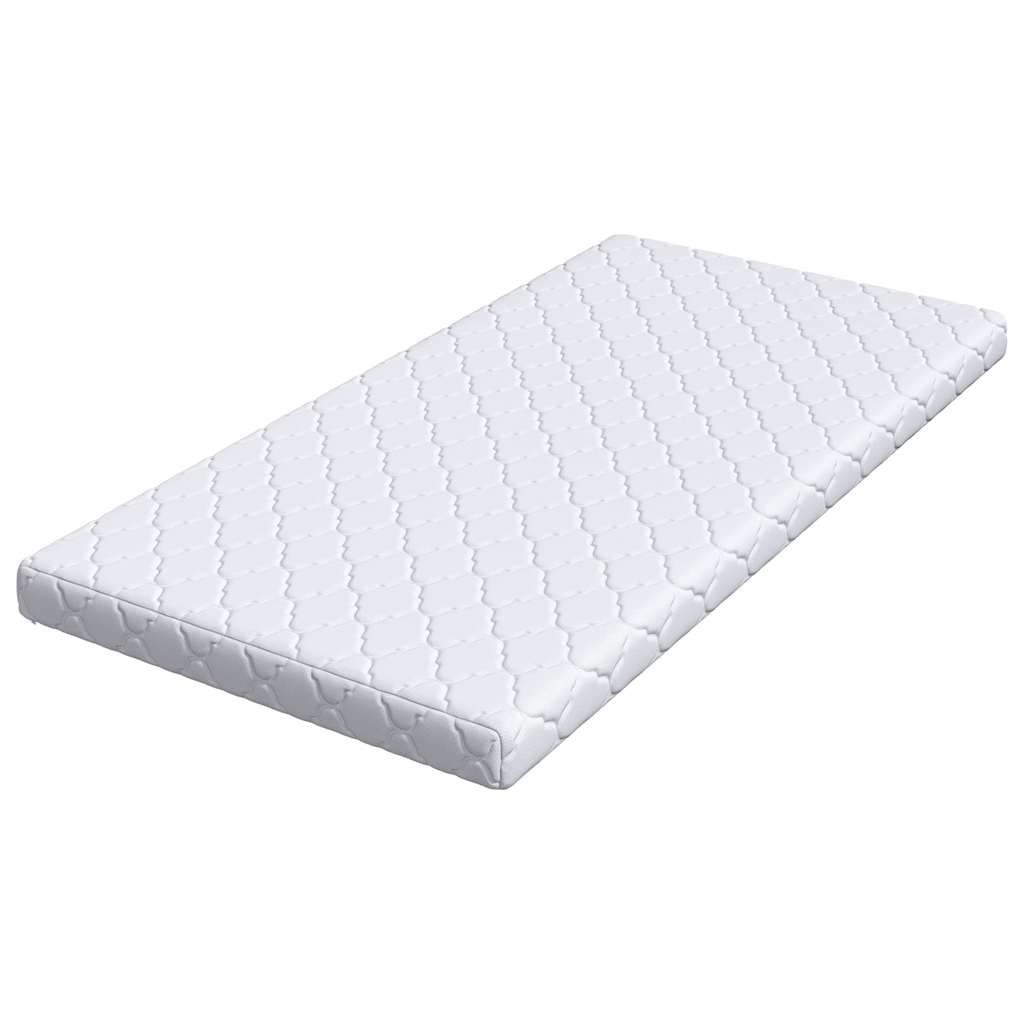 Matelas blanc 100 x 200 cm tissu jacquard - 4