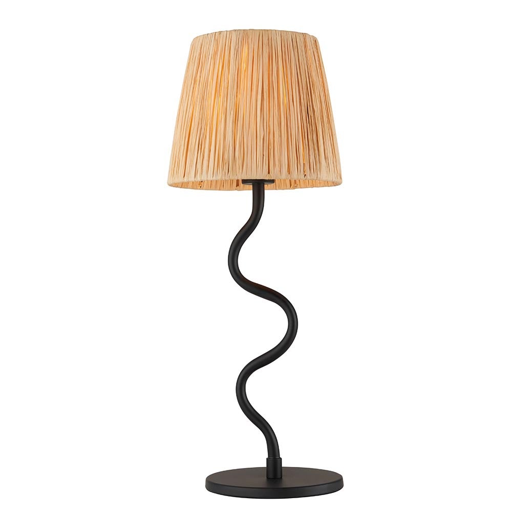 Lampa stołowa WRIGGLE czarna matowa 1xE14x15W metal wym:45,7x18x18cm IP20 Endon