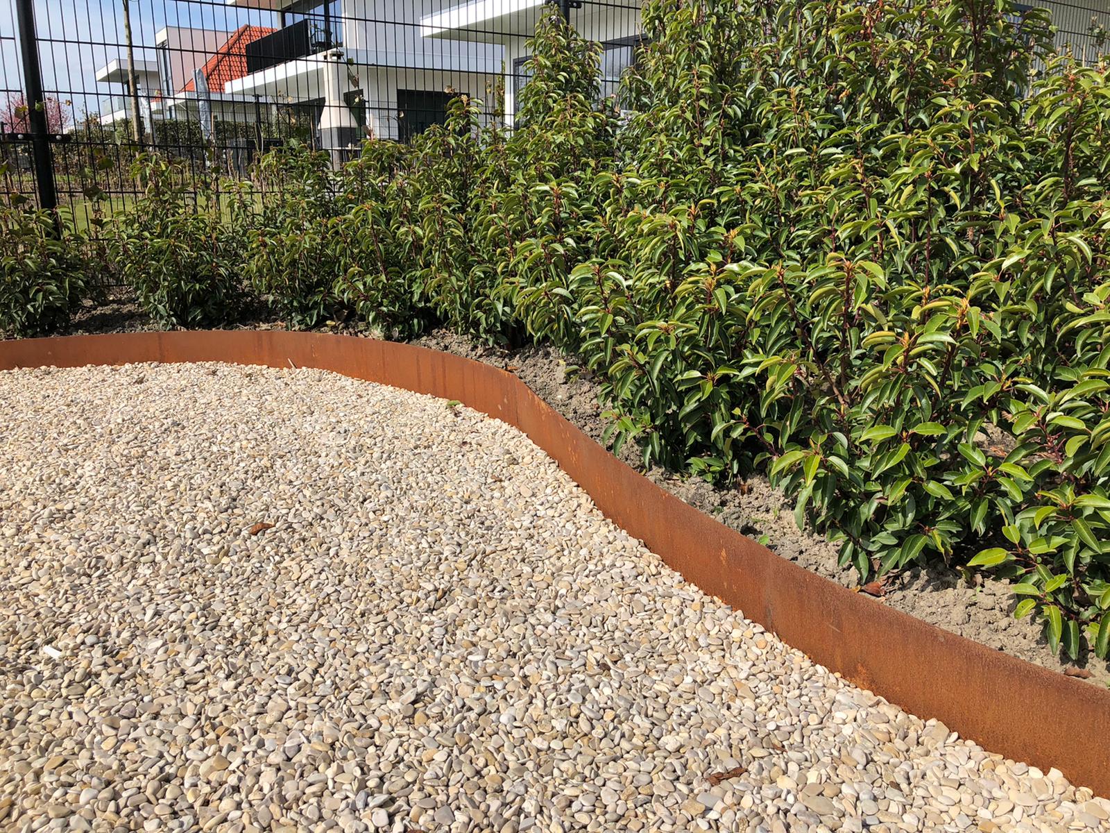Wovar Bordure de jardin en acier Corten 40 x 106 cm Flexible - Par pièce - 7