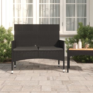 RELAX4LIFE Banc De Jardin En Fonte D'Acier Pour 2-3 Personnes,Dossier Ciselé Incliné& Accoudoirs