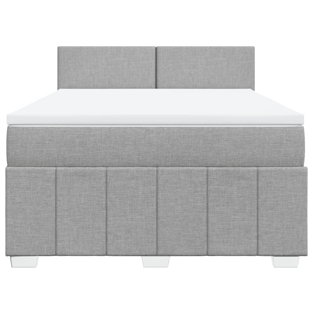 Base de cama ripa com colchão Cinza claro 160x200cm Tecido | Leroy Merlin