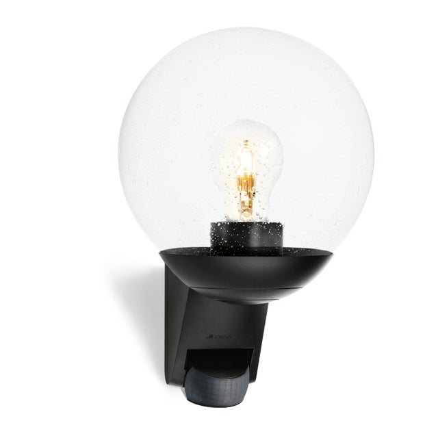 Steinel Lampada da esterno L 595 S nera, sensore 180°, E27 max. 60 W