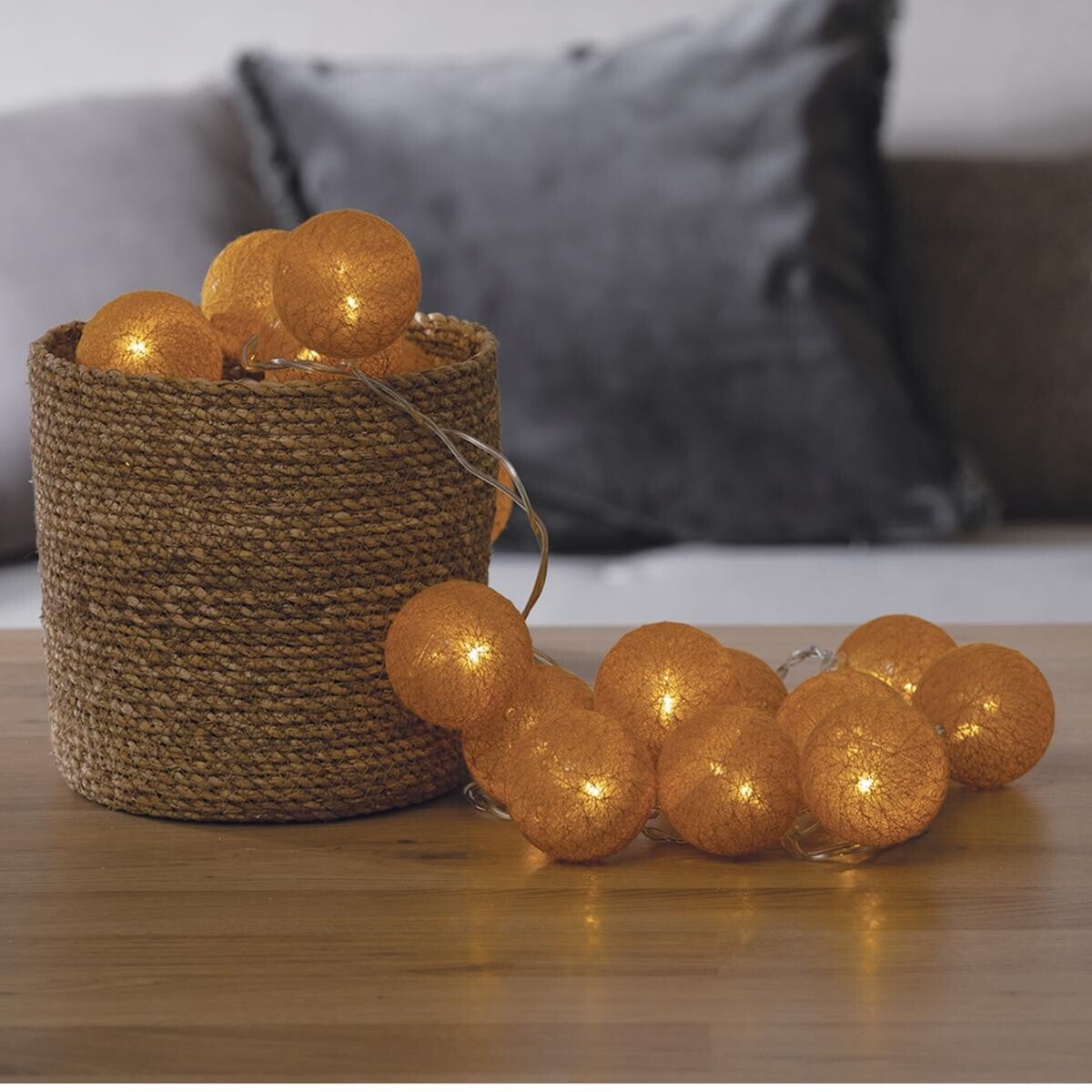 Guirlande LED 20 boules - jaune ocre L435 cm - Atmosphera créateur d'intérieur - 2