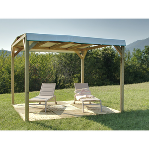 Tetto Di Ricambio Per Gazebo 3x4m Verde - Poliestere Con PVC, Con Velcro - Foto 7