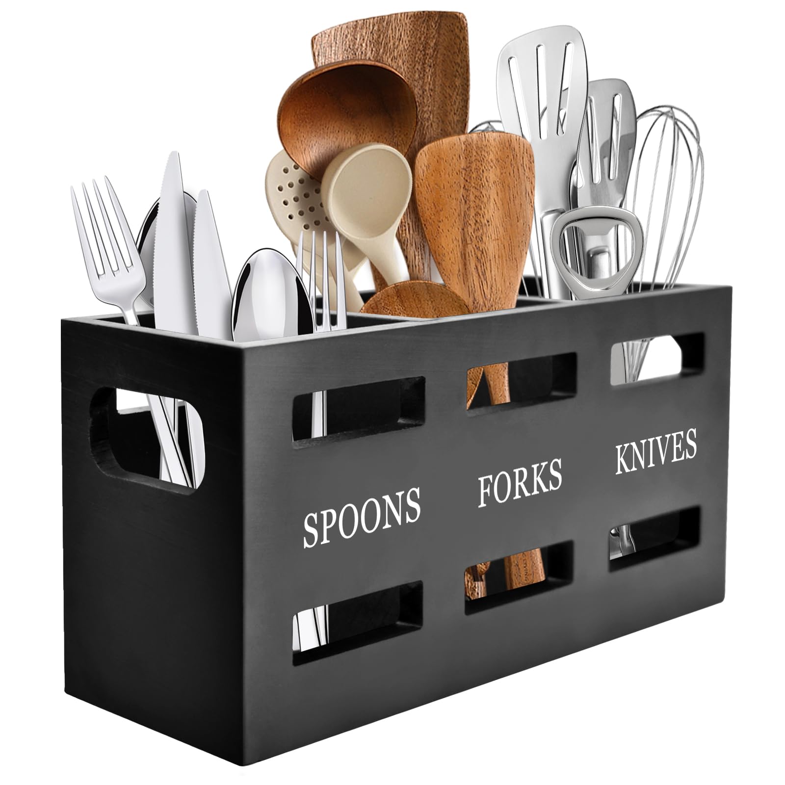 Boîte de rangement en bois de bambou, rangement d'organisation pour la