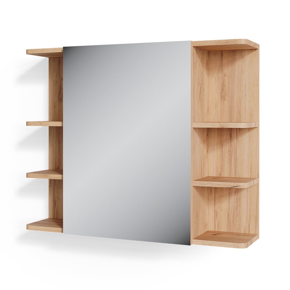 Vicco Szafka z lustrem w łazience Fynn, Dąb, 79.6 x 64 cm