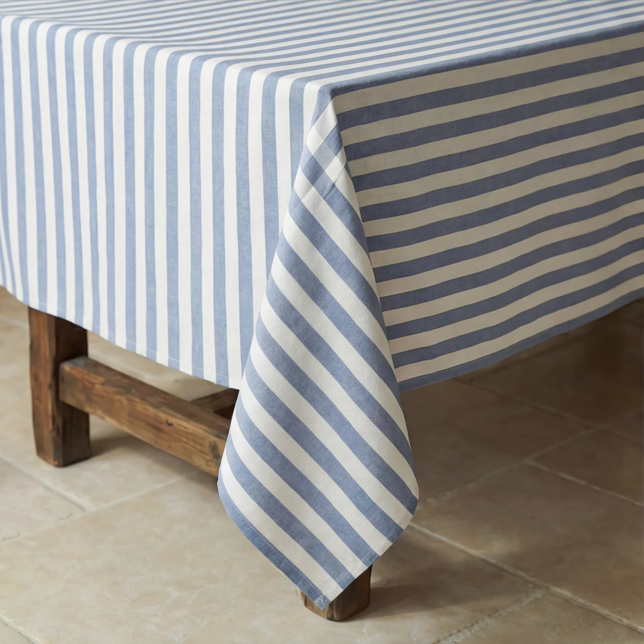 Mantel antimanchas 100% algodón Seleni Marino 100x155 cm - 5