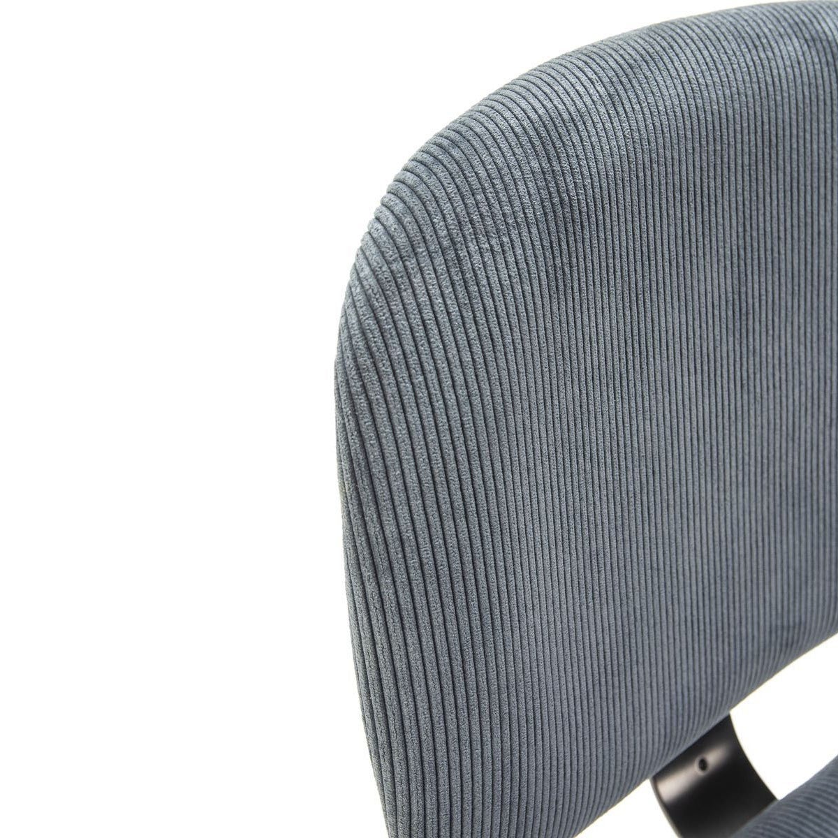 Set di 2 sedie in velluto a coste e metallo nero 45x53 h79 cm - 4