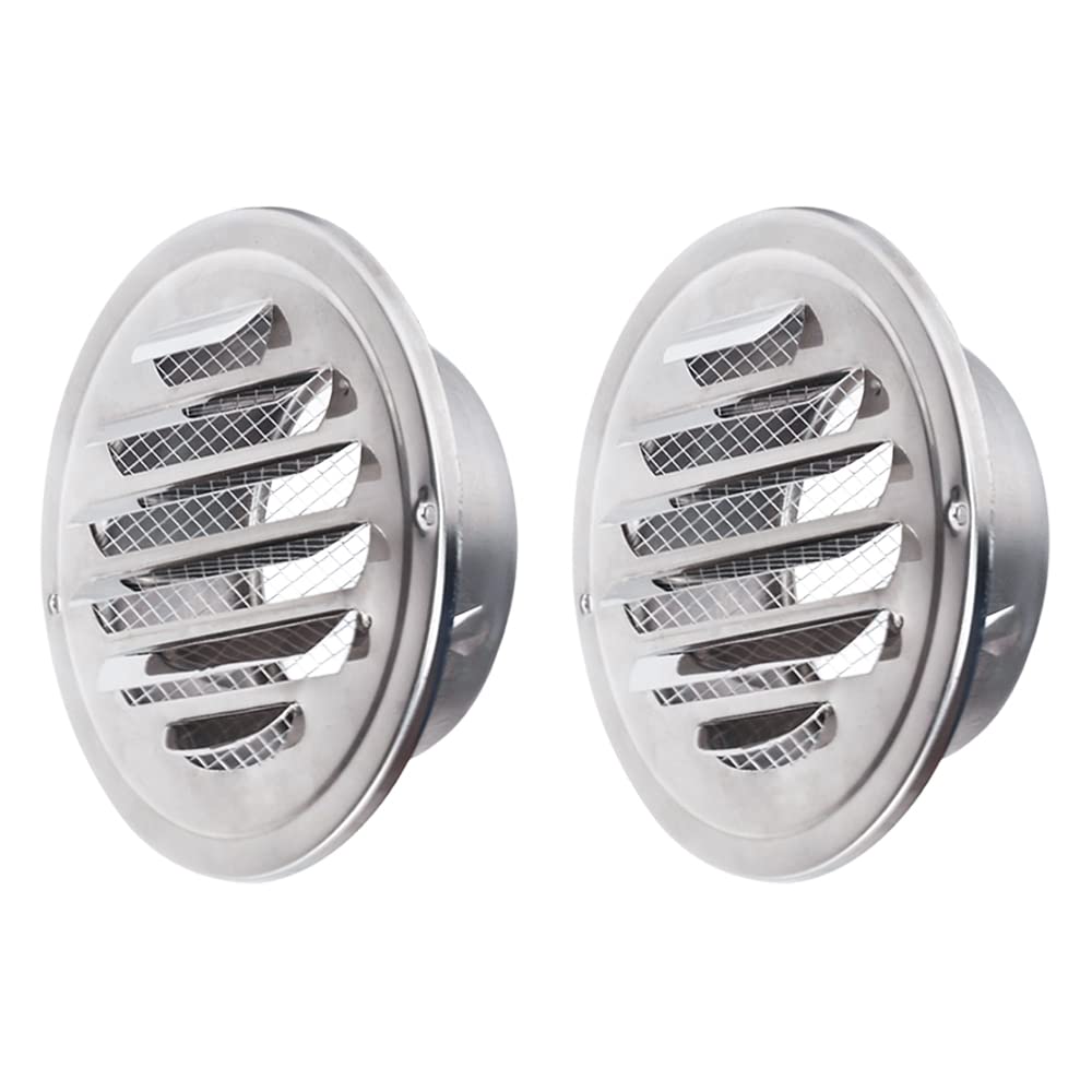 Lot de 2 grilles d’aération rondes 100 mm en acier inoxydable,avec — free download