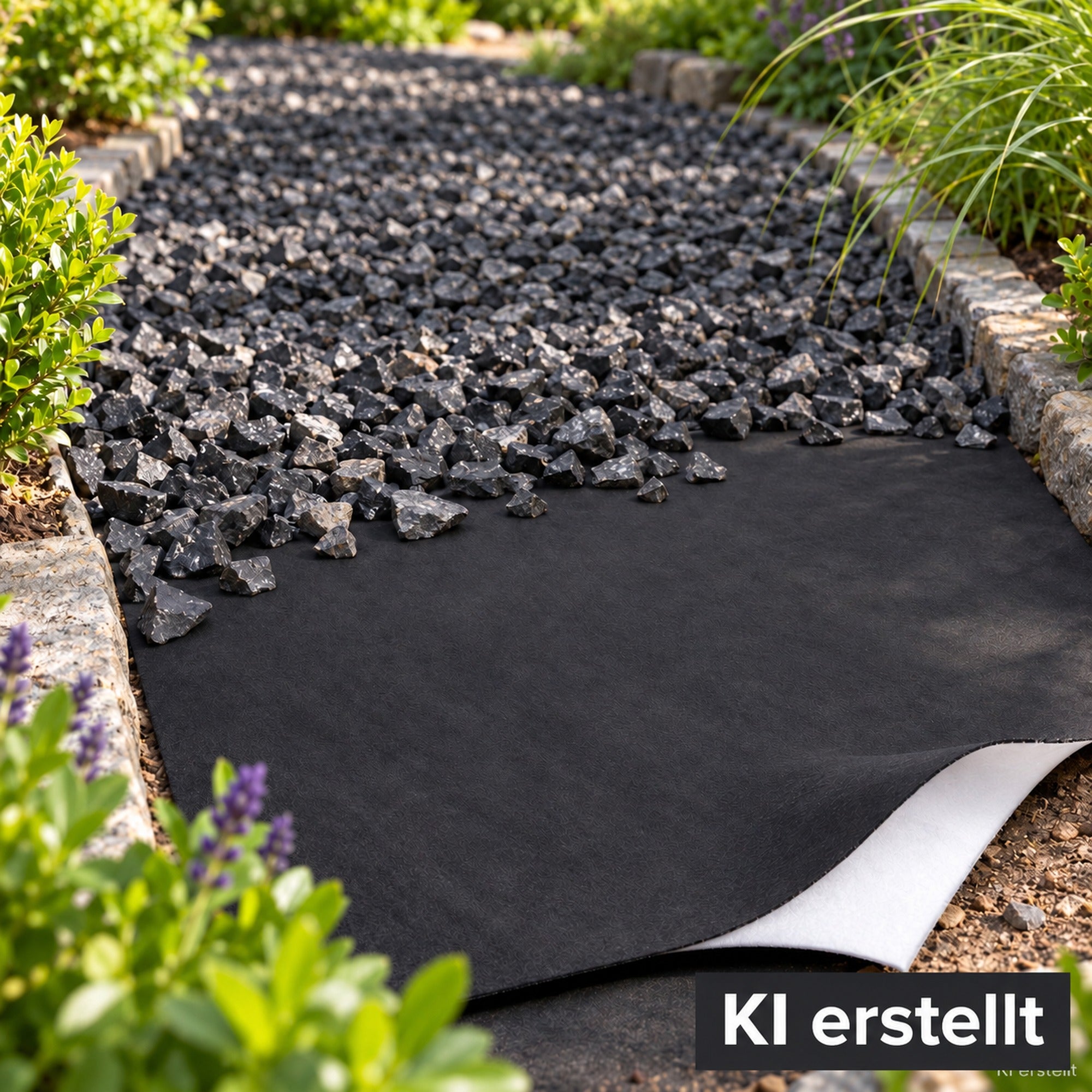 125 m² Aquagart Géotextile anti-mauvaises herbes 300 g/m² noir et blanc ...