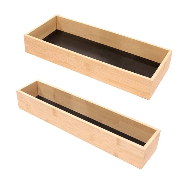 Rangement en bois pour tiroir fond noir (Lot de 2) Cook Concept