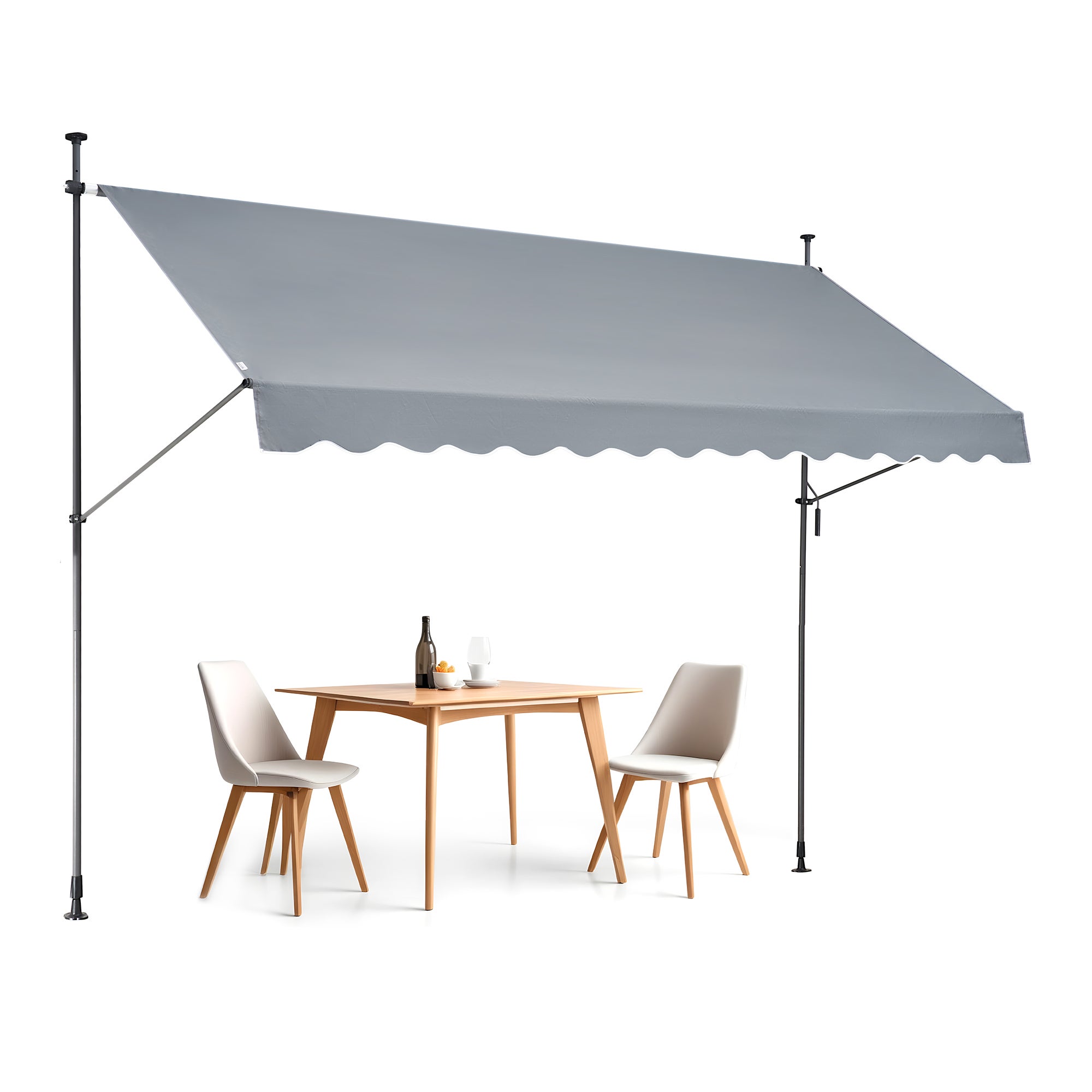 QUICK STAR Auvent Rétractable Manuel 200x130cm Bordeaux - Store Terrasse Balcon Jardin Extérieur