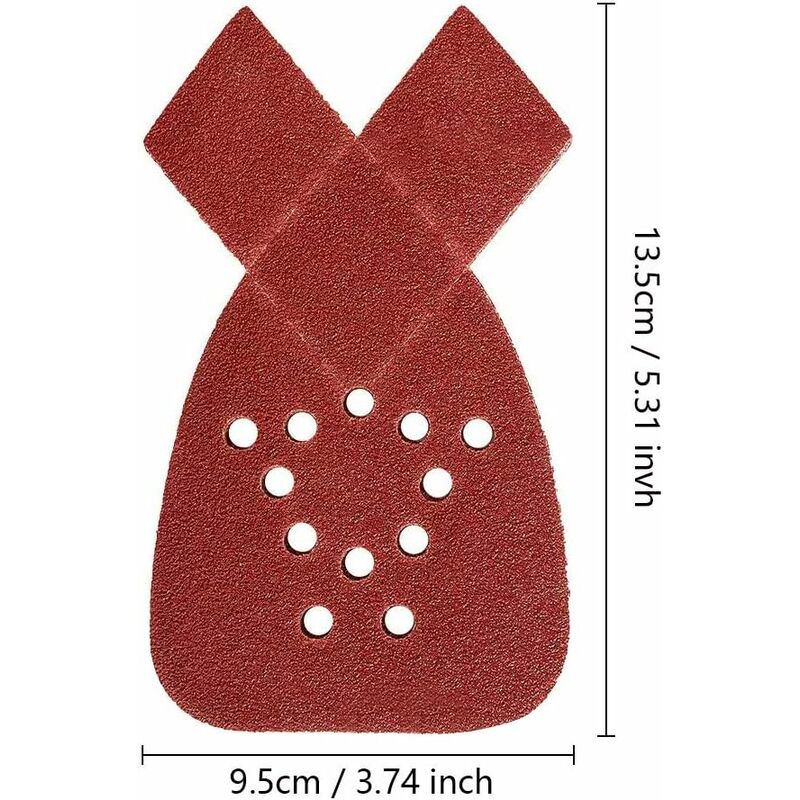 40 feuilles abrasives pour souris pour ponceuse Black and Decker Detail Palm Sander Tous les grades 40 Mixed Grit Pack 40 60 80 120 Grits 12 Holes - 2