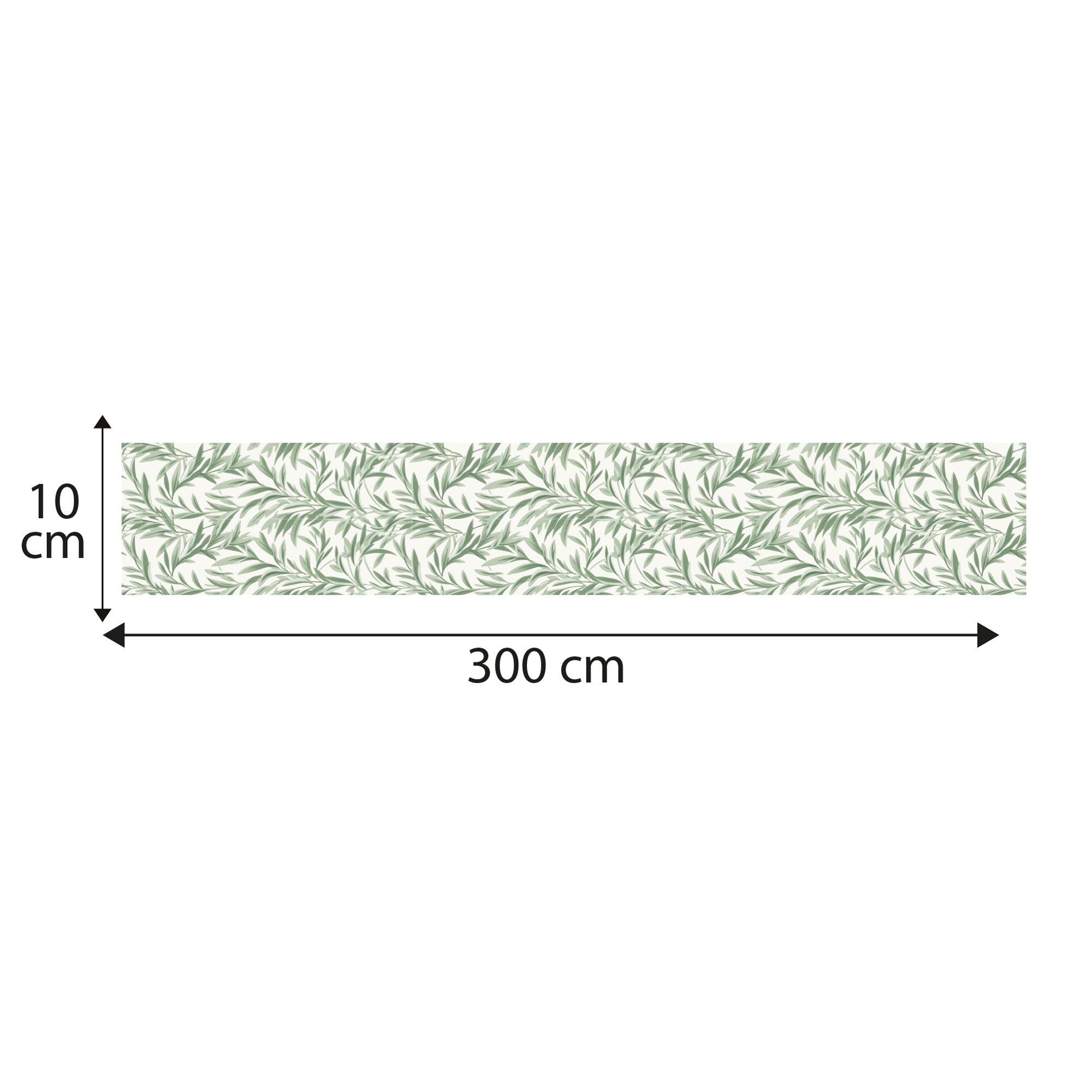 Frise décorative adhésive, feuillage type william morris déco tendance, 10 cm X 300 cm - 5