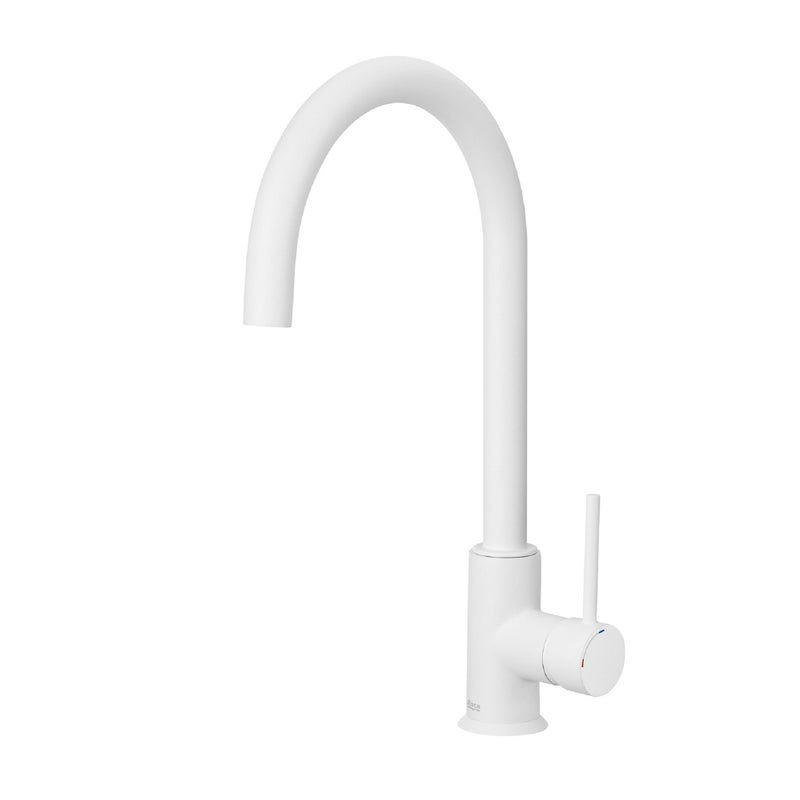 Jednouchwytowa bateria kuchenna ROCA Etna cold start biała